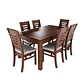 Juego de comedor nogal roma 6 sillas - Miniatura 1