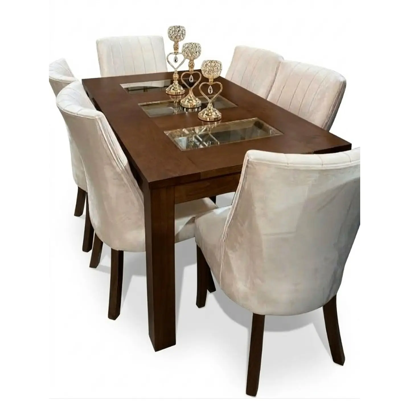 Juego de Comedor 3 vidrios 6 sillas Málaga 4
