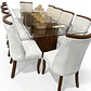 Juego de Comedor Bella en Lenga 10 sillas Málaga con Corona - Miniatura 5