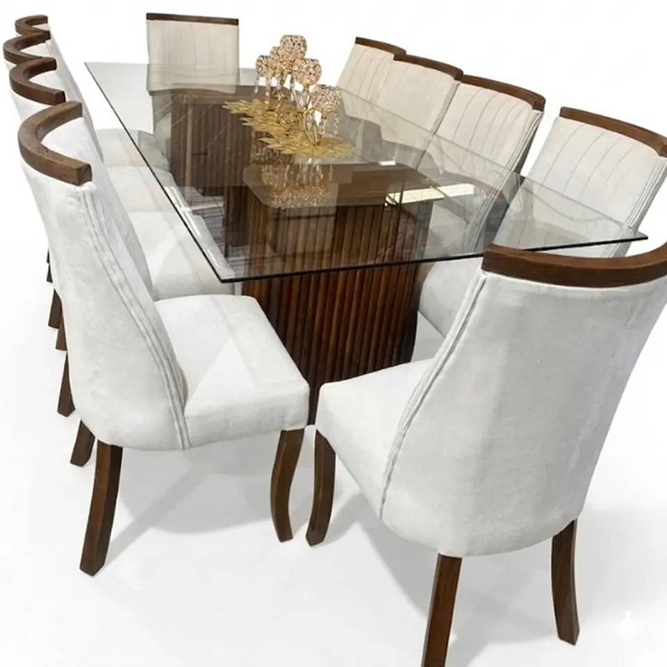 Juego de Comedor Bella en Lenga 10 sillas Málaga con Corona 5