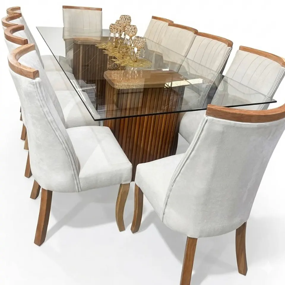 Juego de Comedor Bella en Lenga 10 sillas Málaga con Corona 1