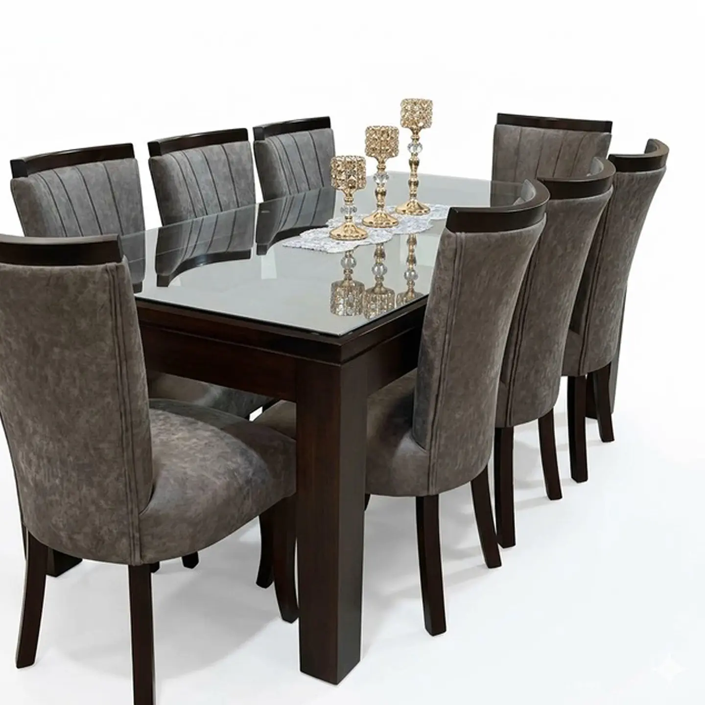 Juego de Comedor Marco Vidrio 8 sillas 5