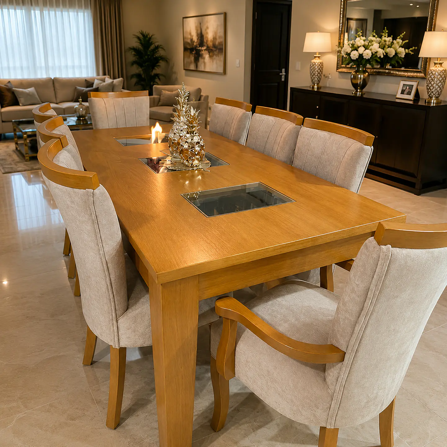 Juego de Comedor 3 vidrios 6 sillas Zakir Málaga 2 Comensales Zakir Málaga 4
