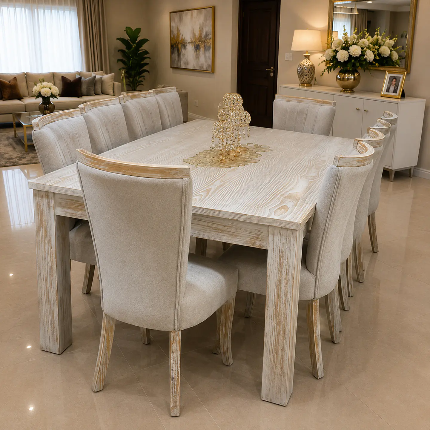 Juego de Comedor Cubierta de Madera 10 sillas Zakir Málaga 8