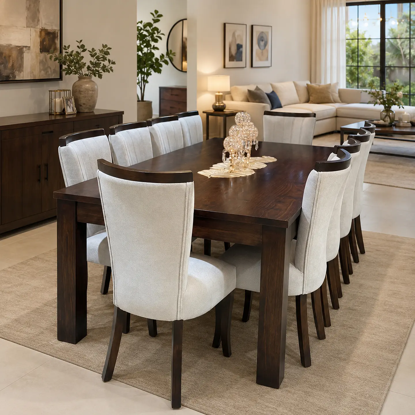 Juego de Comedor Cubierta de Madera 10 sillas Zakir Málaga 6