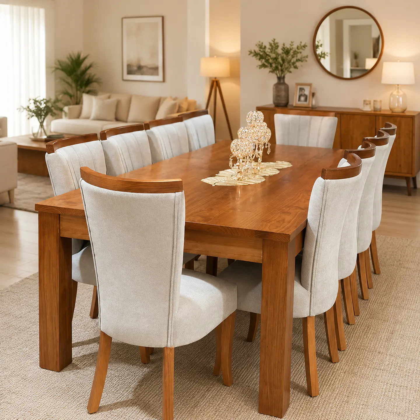 Juego de Comedor Cubierta de Madera 10 sillas Zakir Málaga 4
