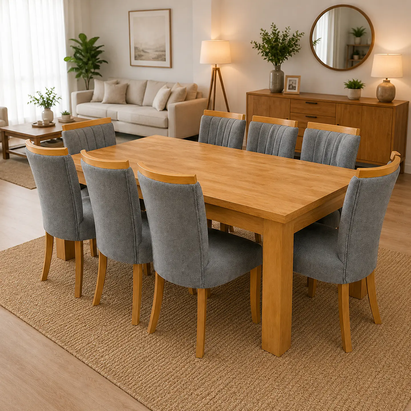 Juego de Comedor Cubierta Lenga 8 sillas Zakir Málaga 8