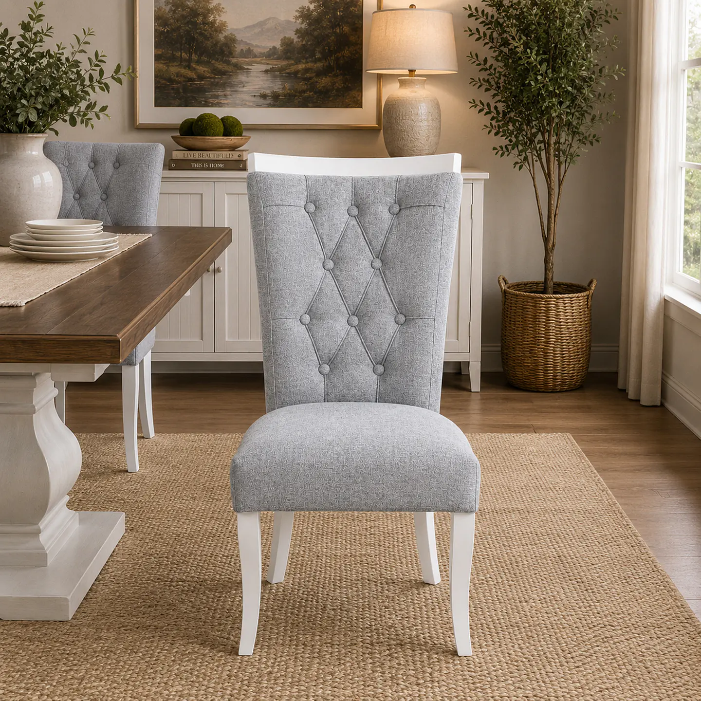 Silla de Comedor Sakir Corona Milonga Gris Medio 2