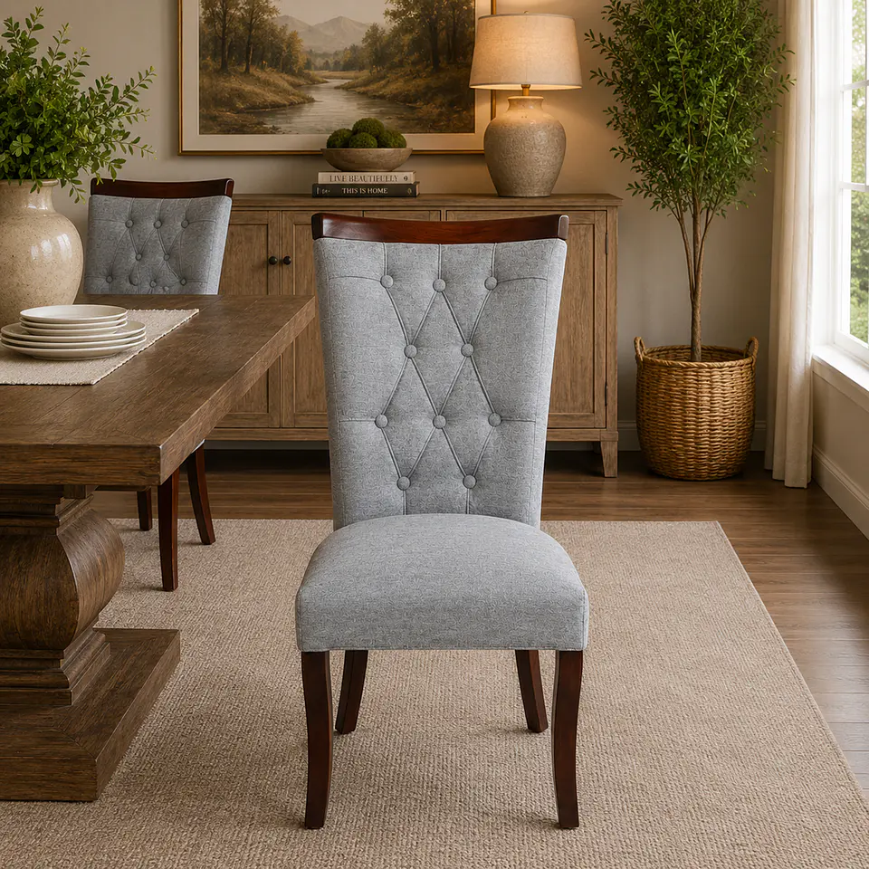 Silla de Comedor Sakir Corona Milonga Gris Medio 6