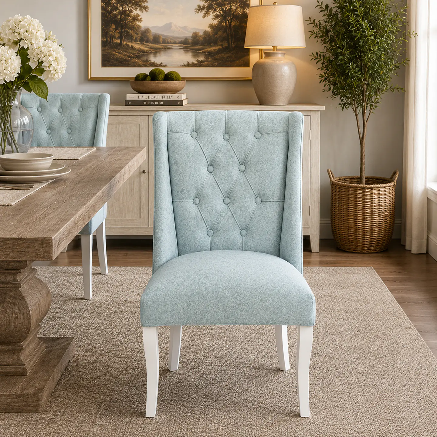 Silla de Comedor Pamela Verde Agua 4