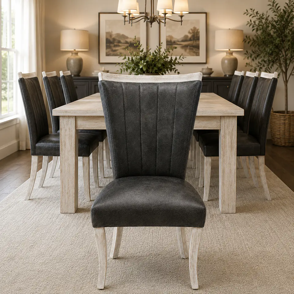 Silla de Comedor Sakir Málaga PU Goias Gris 8