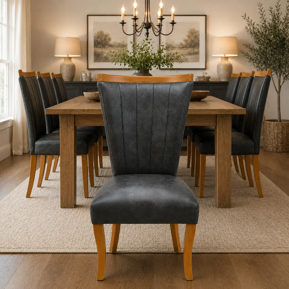 Silla de Comedor Sakir Málaga PU Goias Gris 4