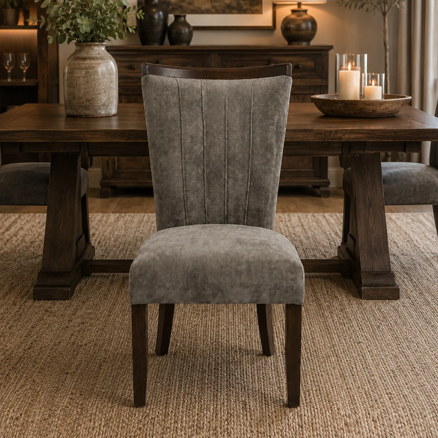 Silla de Comedor Sakir Málaga Charles Chocolate 6