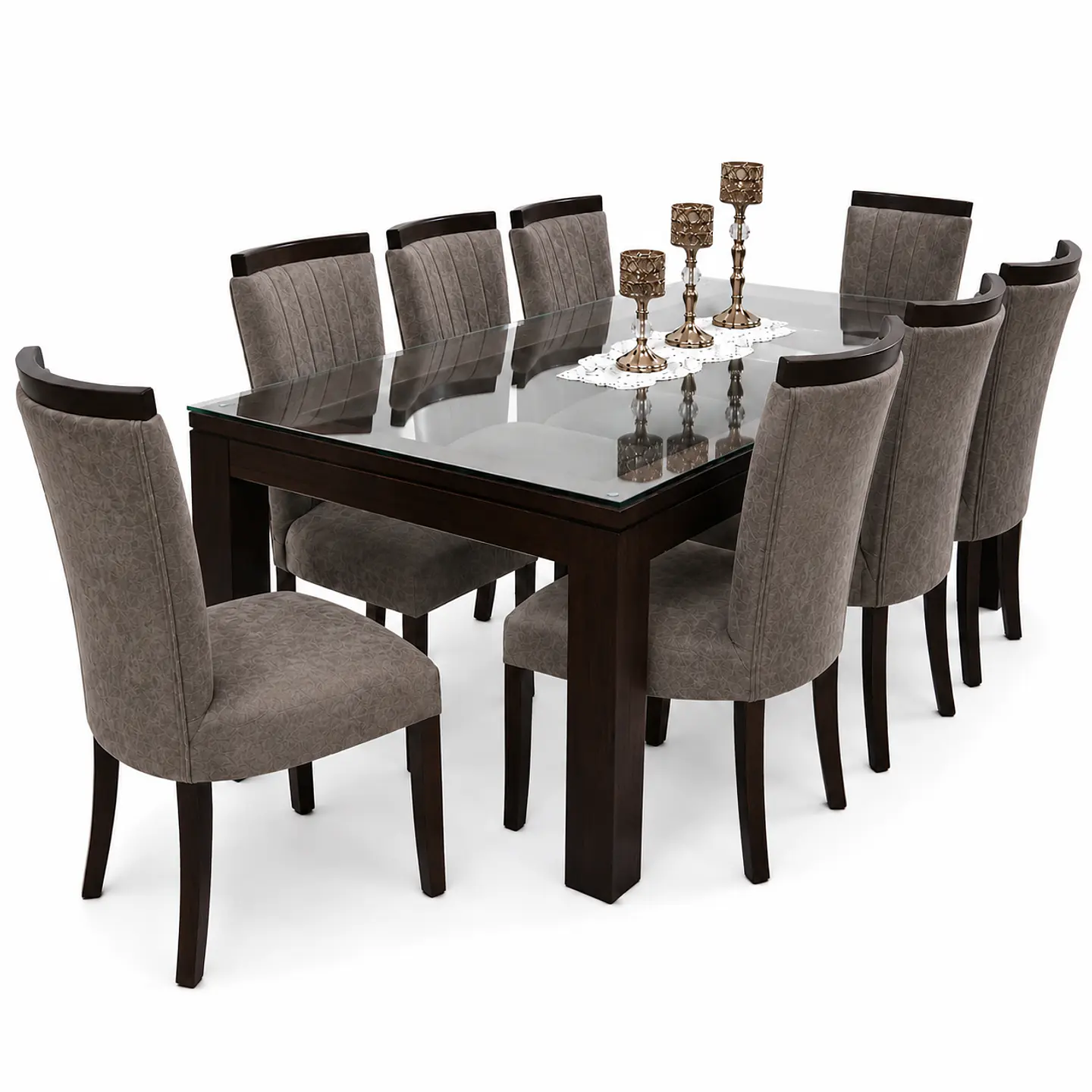Juego de Comedor Marco Vidrio 8 sillas Zakir Málaga 3
