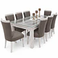 Juego de Comedor Marco Vidrio 8 sillas Zakir Málaga - Miniatura 5
