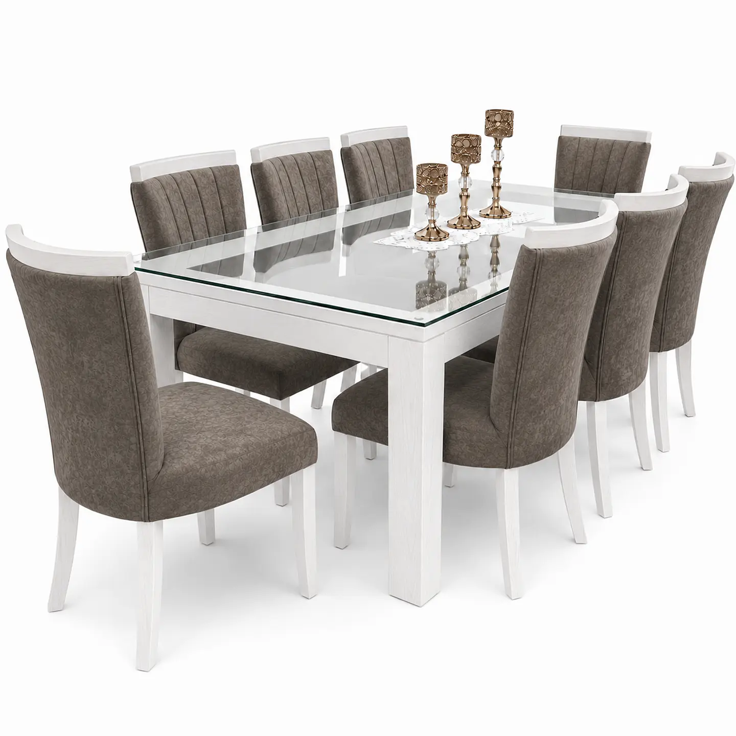 Juego de Comedor Marco Vidrio 8 sillas Zakir Málaga 7