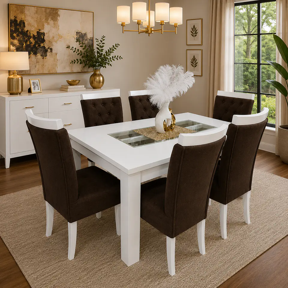 Juego de Comedor Rejilla 6 sillas Zakir Corona 6