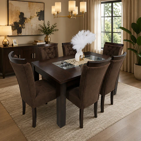Juego de Comedor Rejilla 6 sillas Zakir Corona