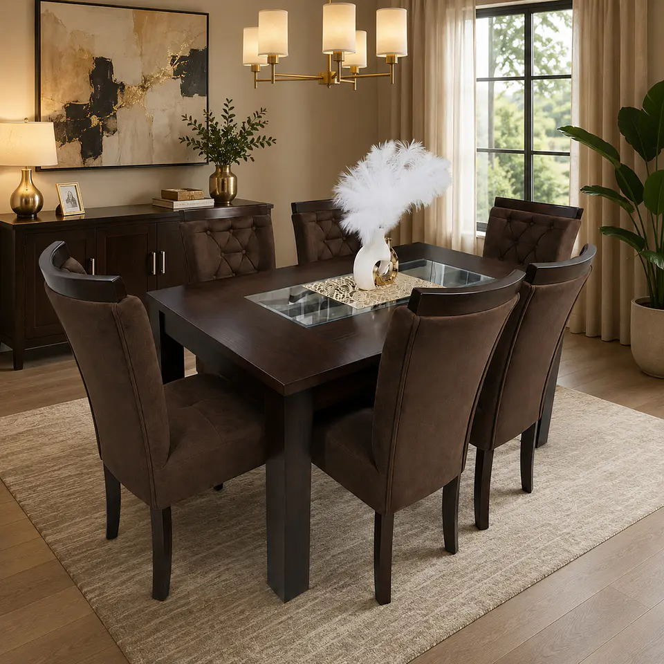 Juego de Comedor Rejilla 6 sillas Zakir Corona 2