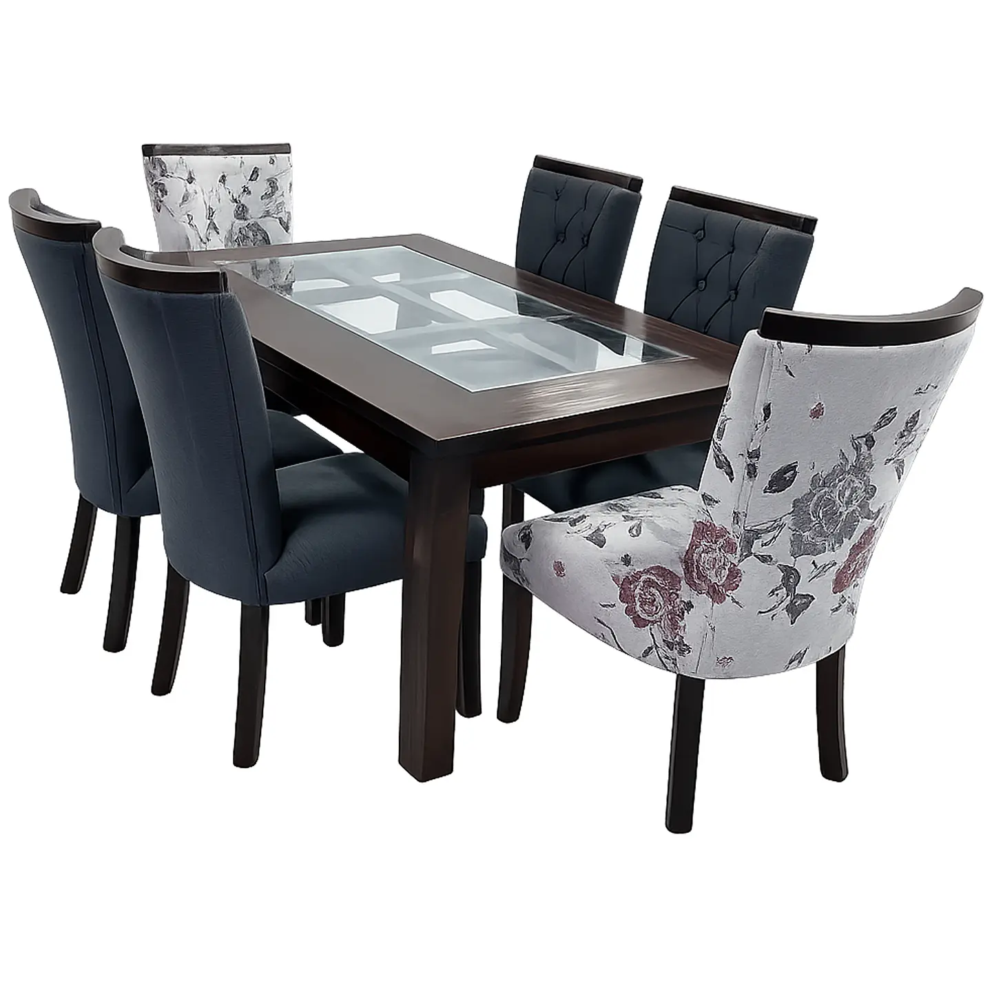 Juego de Comedor Rejilla 6 sillas Zakir Corona Bi 1