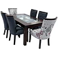 Juego de Comedor Rejilla 6 sillas Zakir Corona Bi - Miniatura 1