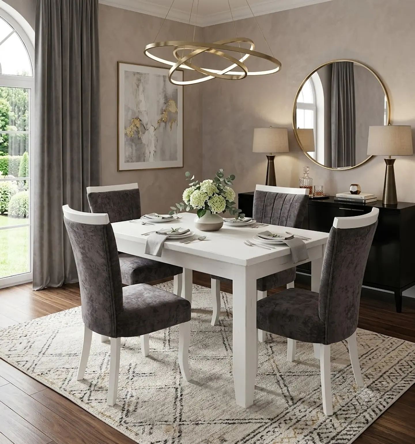 Juego de Comedor C/madera 4  sillas Zakir Málaga 6