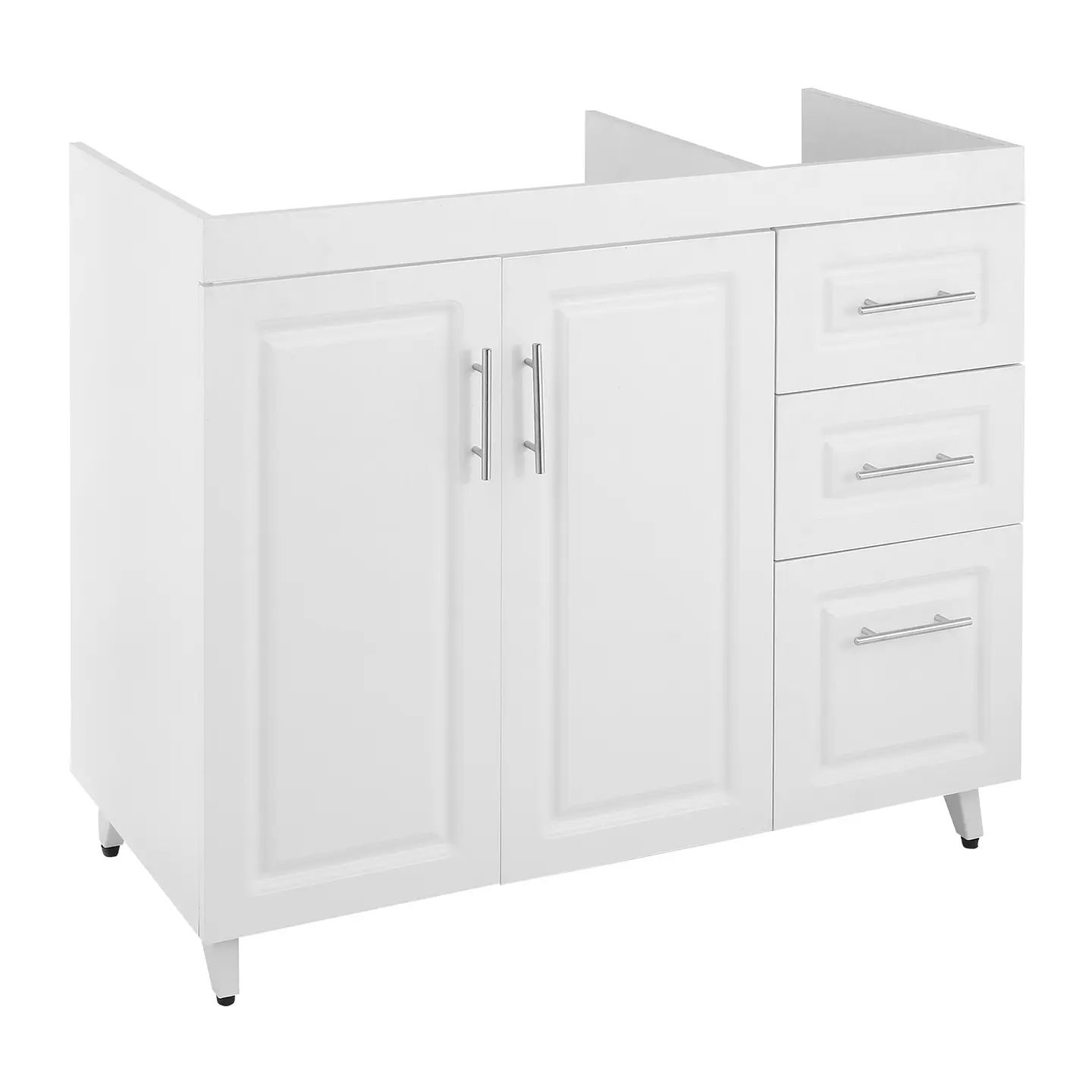 Mueble Lavaplatos Blanco con Cubierta de Acero Inoxidable Secador Derecho 120x50x90 cm (Incluye Armado) 2