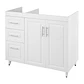 Mueble Lavaplatos Blanco con Cubierta de Acero Inoxidable Secador Izquierdo 120x50x90 cm  (Incluye Armado) - Miniatura 3