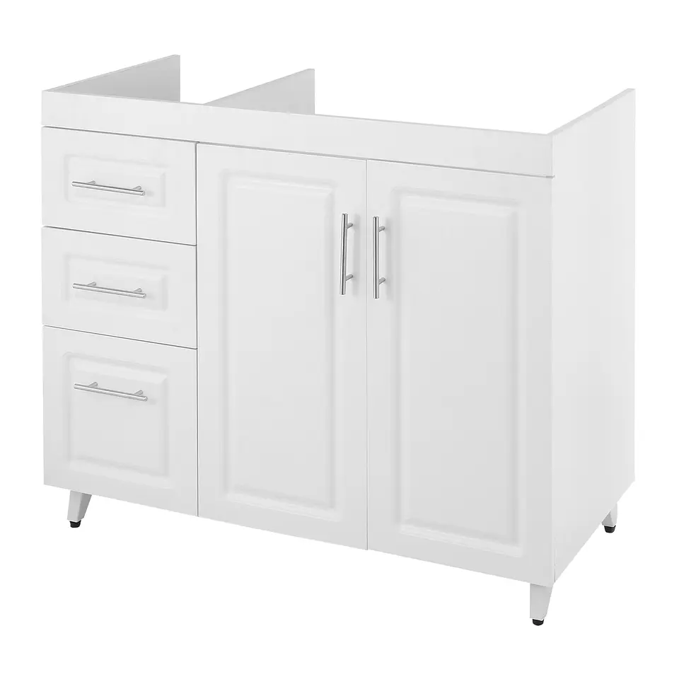 Mueble Lavaplatos Blanco con Cubierta de Acero Inoxidable Secador Izquierdo 120x50x90 cm  (Incluye Armado) 3