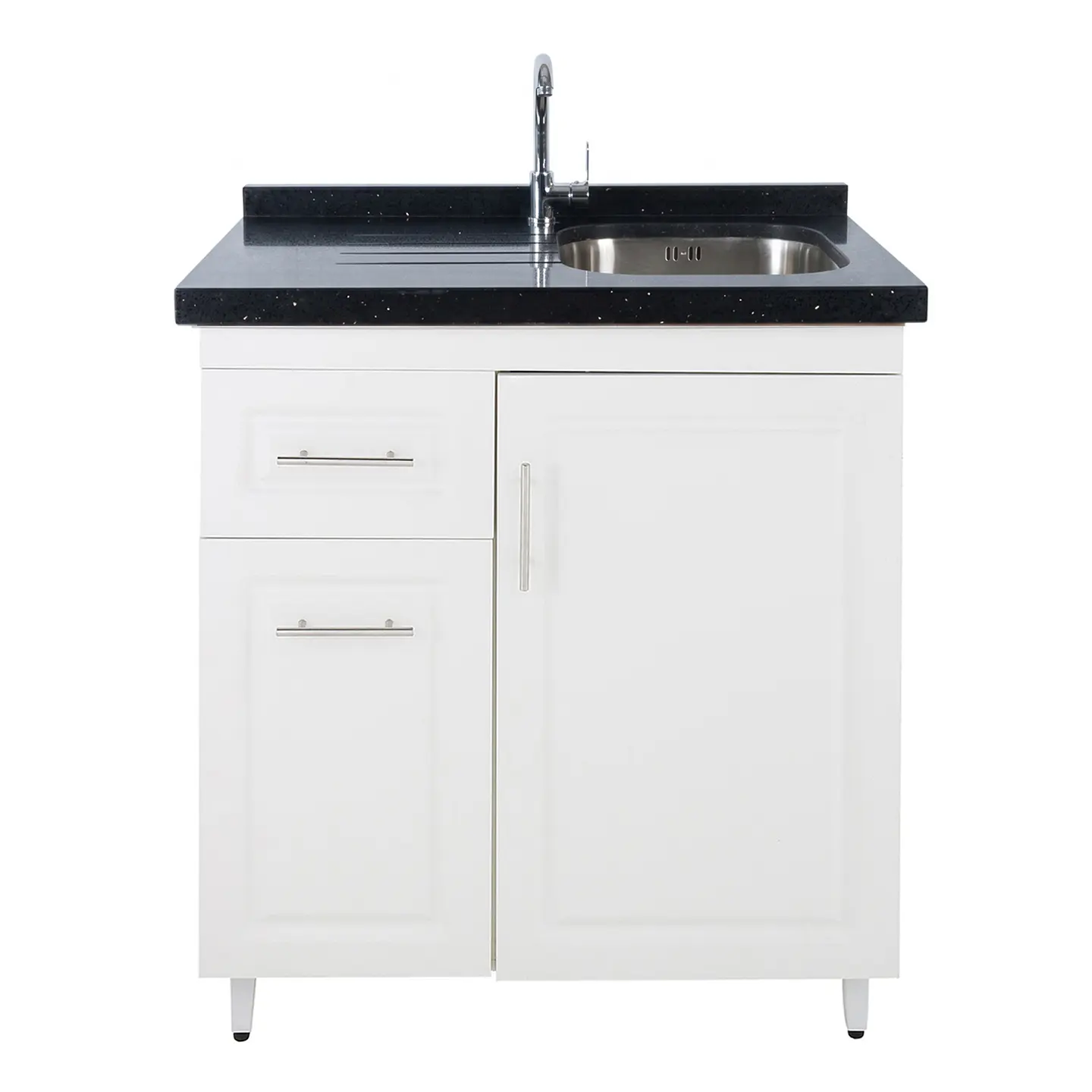 Mueble Lavaplatos Blanco Izquierdo con Cubierta de Cuarzo 80x51x90 cm (Incluye Armado) 5