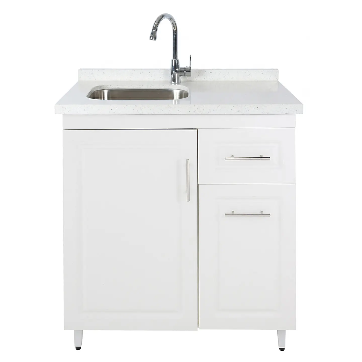 Mueble Lavaplatos Blanco Derecho con Cubierta de Cuarzo 80x51x90 cm (Incluye Armado) 4