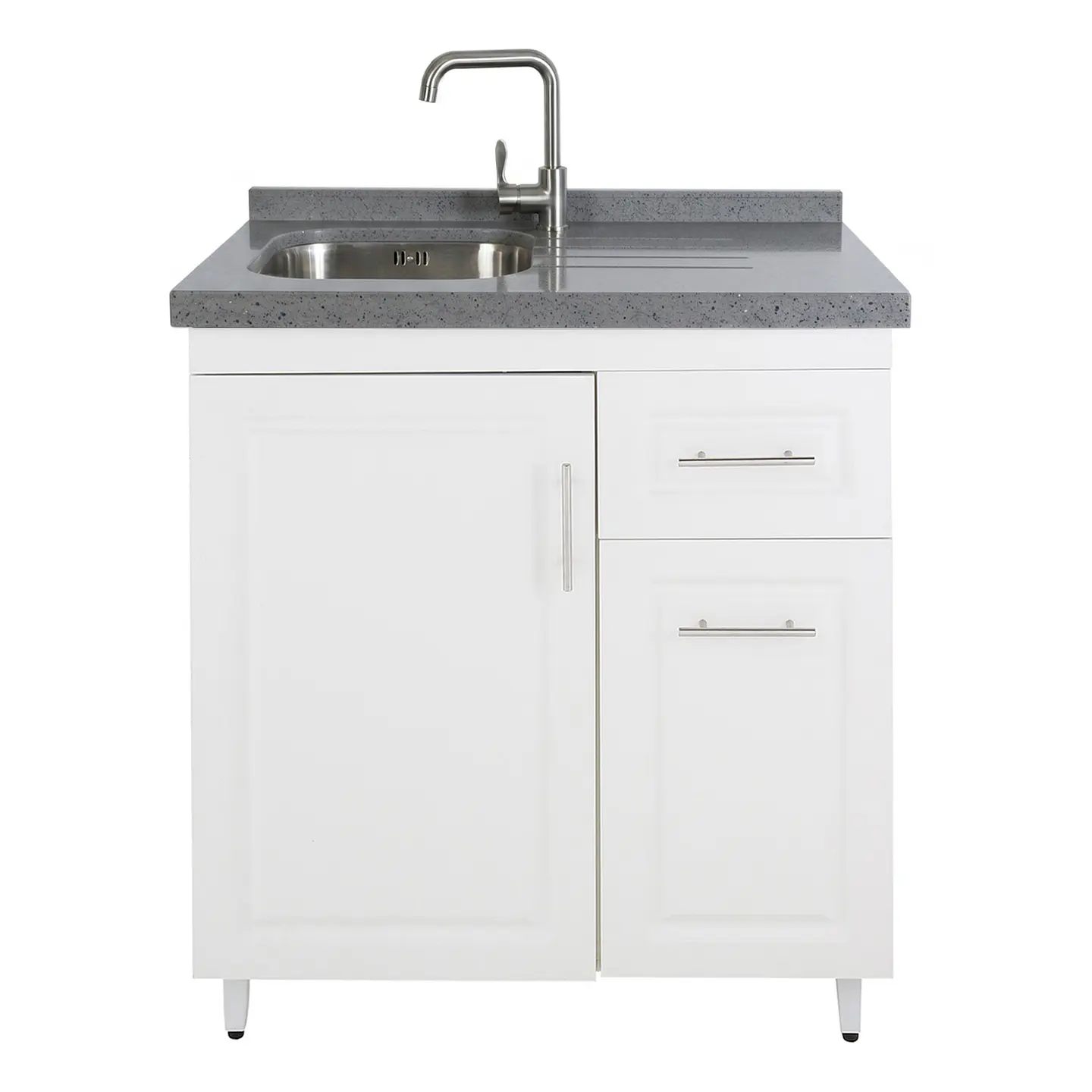 Mueble Lavaplatos Blanco Derecho con Cubierta de Cuarzo 80x51x90 cm (Incluye Armado) 3