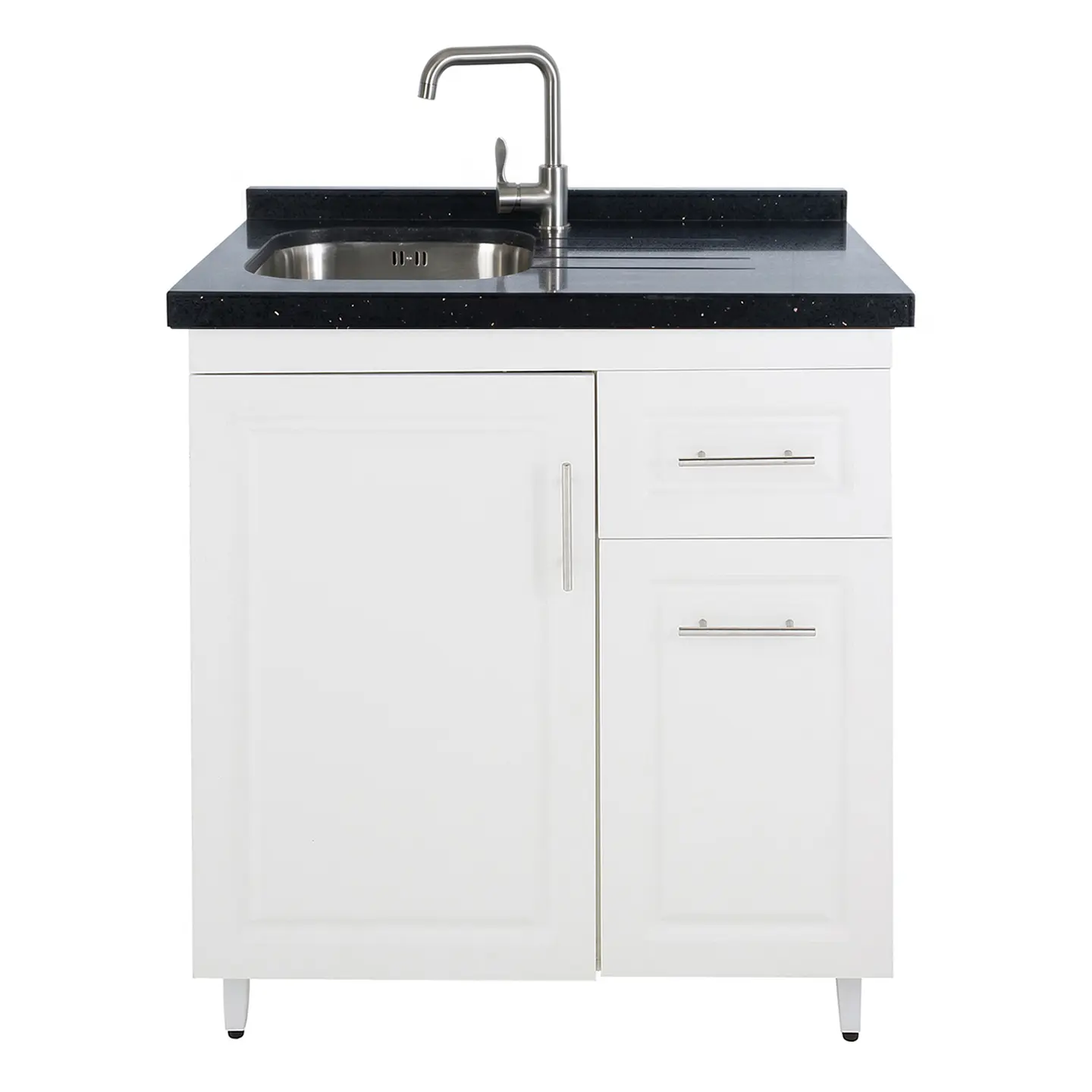 Mueble Lavaplatos Blanco Derecho con Cubierta de Cuarzo 80x51x90 cm (Incluye Armado) 2