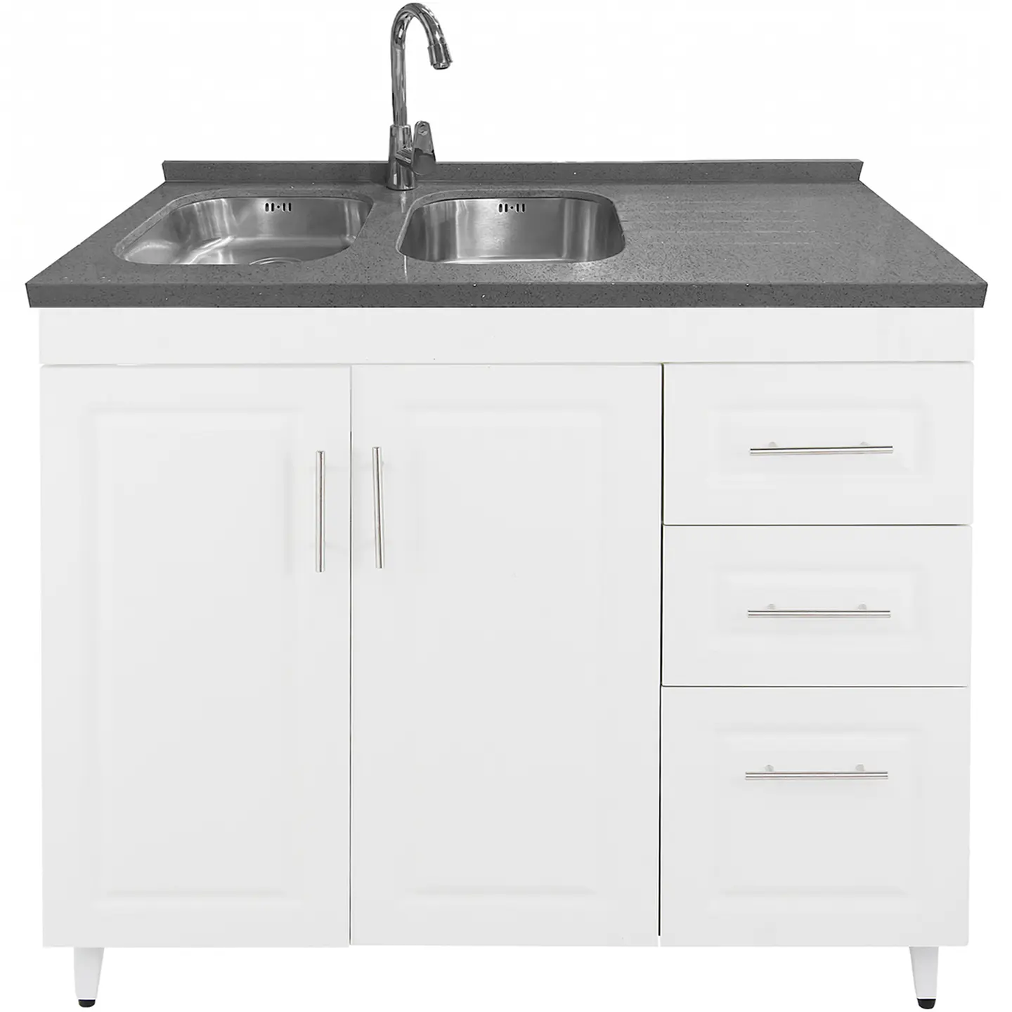 Mueble Lavaplatos Blanco Derecho con Cubierta de Cuarzo 120x51x90 cm (Incluye Armado) 3