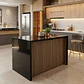 Mueble Isla de Cocina Cascada Cuarzo Negro Galaxy - Miniatura 3