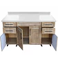 Mueble Mesón Nogal con Cubierta de Cuarzo 150x52x90 cm (Incluye Armado) - Miniatura 2