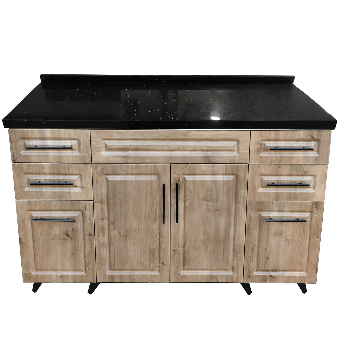 Mueble Mesón Nogal con Cubierta de Cuarzo 150x52x90 cm (Incluye Armado) 3