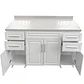 Mueble Mesón Blanco con Cubierta de Cuarzo 150x52x90 cm (Incluye Armado) - Miniatura 2