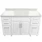 Mueble Mesón Blanco con Cubierta de Cuarzo 150x52x90 cm (Incluye Armado) - Miniatura 1
