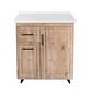 Mueble Mesón Nogal Izquierdo con Cubierta de Cuarzo 80x52x90 cm (Incluye Armado) - Miniatura 1