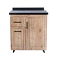 Mueble Mesón Nogal Izquierdo con Cubierta de Cuarzo 80x52x90 cm (Incluye Armado) - Miniatura 2