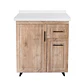 Mueble Mesón Nogal Derecho con Cubierta de Cuarzo 80x52x90 cm (Incluye Armado) - Miniatura 1