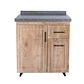 Mueble Mesón Nogal Derecho con Cubierta de Cuarzo 80x52x90 cm (Incluye Armado) - Miniatura 3