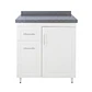 Mueble Mesón Blanco Izquierdo con Cubierta de Cuarzo 80x52x90 cm (Incluye Armado) - Miniatura 3