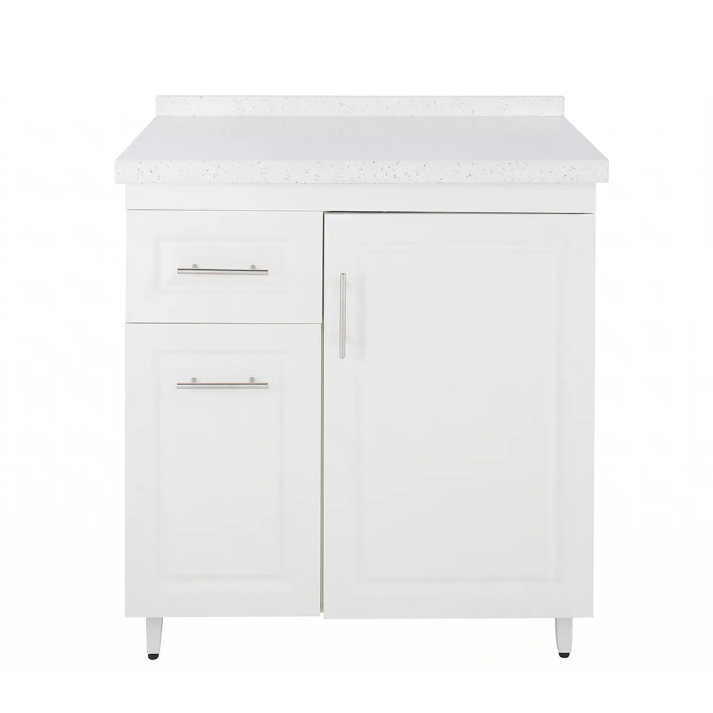 Mueble Mesón Blanco Izquierdo con Cubierta de Cuarzo 80x52x90 cm (Incluye Armado) 1