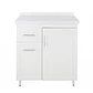 Mueble Mesón Blanco Izquierdo con Cubierta de Cuarzo 80x52x90 cm (Incluye Armado) - Miniatura 1