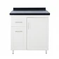 Mueble Mesón Blanco Izquierdo con Cubierta de Cuarzo 80x52x90 cm (Incluye Armado) - Miniatura 2
