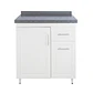 Mueble Mesón Blanco Derecho con Cubierta de Cuarzo 80x52x90 cm (Incluye Armado) - Miniatura 3