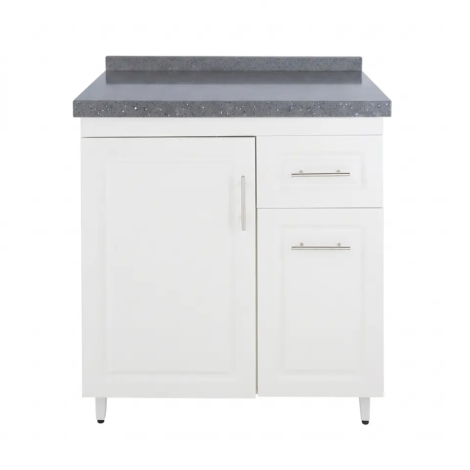 Mueble Mesón Blanco Derecho con Cubierta de Cuarzo 80x52x90 cm (Incluye Armado) 3