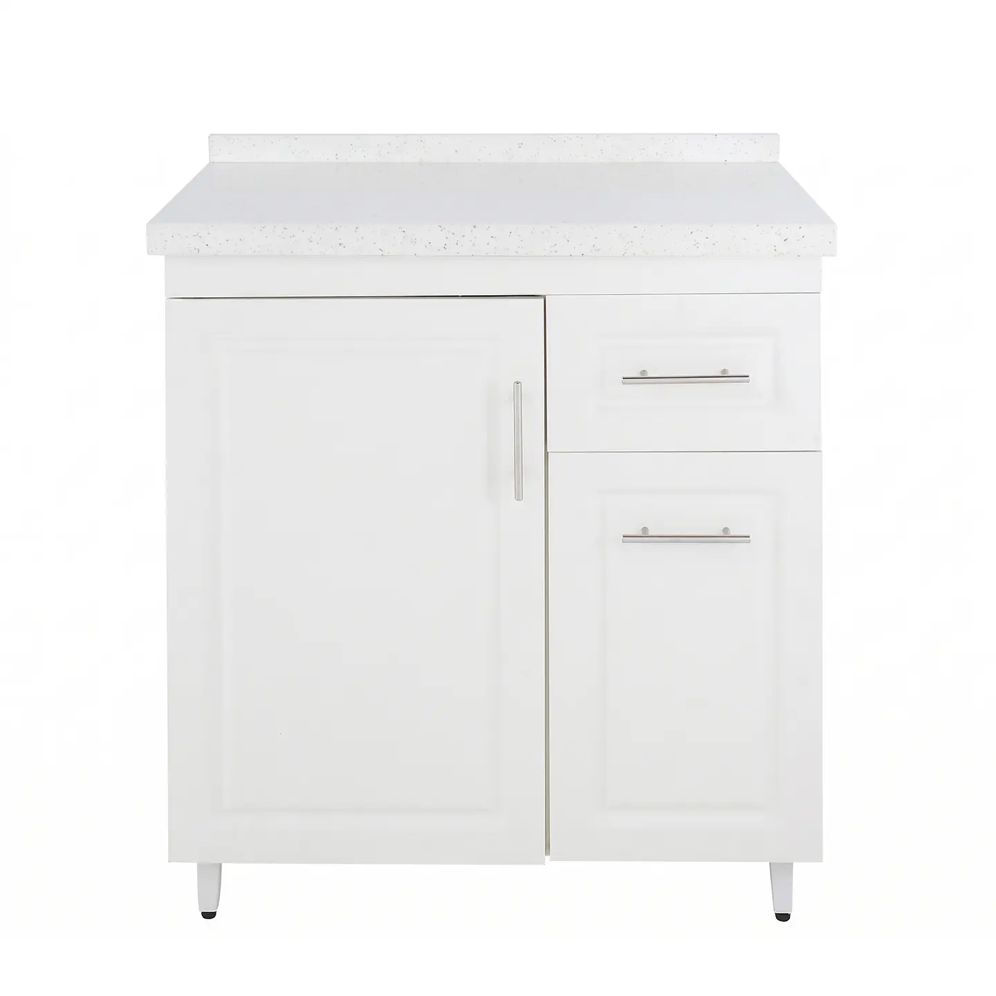 Mueble Mesón Blanco Derecho con Cubierta de Cuarzo 80x52x90 cm (Incluye Armado) 1